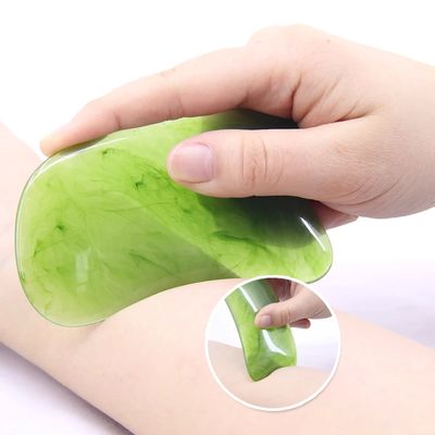 Green Jade Plate Scraping Guasha Board Công cụ xoa bóp truyền thống tự nhiên