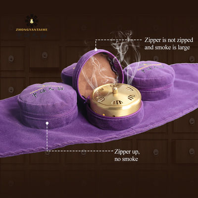 Moxibustion trực tiếp hoặc gián tiếp Công cụ Moxibustion có kích thước khác nhau màu nâu vàng
