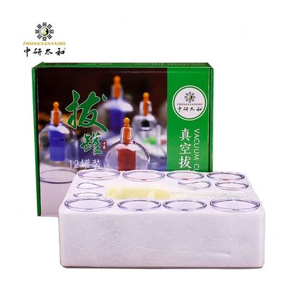 Máy mát xa và cốc dùng nhiều lần được thiết lập để giải độc cơ thể và cứu trợ chống thấp cơ