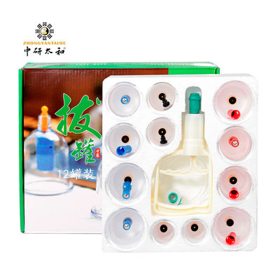 Máy mát xa và cốc dùng nhiều lần được thiết lập để giải độc cơ thể và cứu trợ chống thấp cơ